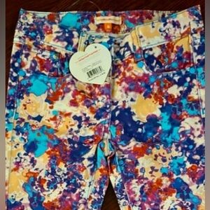 Girls Jeans Little Tie Dye Paint Splatter‎ Look Size 10